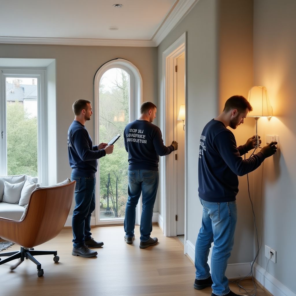 Équipe d'installation professionnelle en action